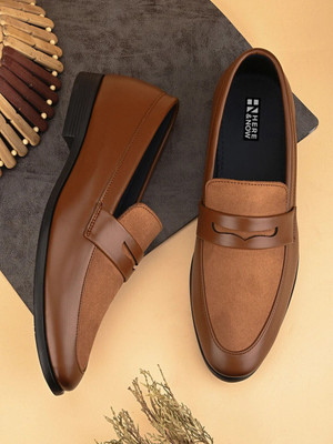 HERE&NOW Loafers For Men(Tan , 9)