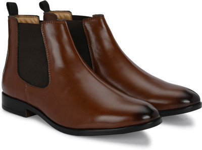 Hirel's Premium Handmade Chelsea |Soft Cushioned Insole |Slip-Resistance Boots For Men(Tan , 6)