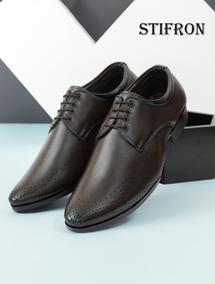 STIFRON RICH LOOK Formal for men/ comfort/premium quality/ Party Wear For Men(Brown , 10)