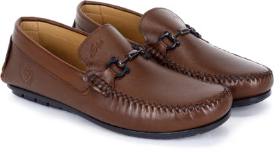 Stargo Comfortable Synthetic Leather Casual Shoes for Office, Party & Outdoor Wear Loafers For Men(Brown , 9)