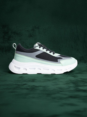 Volton Lifestyle Sage Illusion Green Sports Shoes | Lightweight Chunky Sole with Cushioned Insole Sneakers For Men(Green , 9)