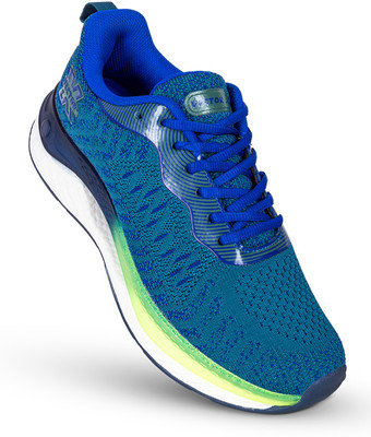 VECTOR X REPTILE Rubber Sole with Knitted Upper/ Breathable Mesh Gym Jogging Walking Running Shoes For Men(Blue , 9)