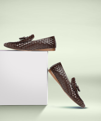 House of Pataudi Loafers For Men(Brown , 7)