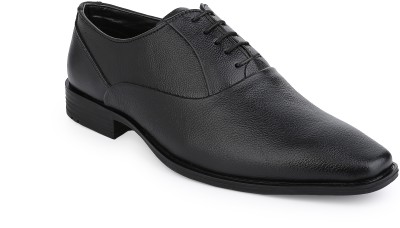 ALBERTO TORRESI Genuine Leather BlackLightweight Branded Sole Formal shoes Lace Up For Men(Black)