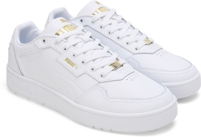 PUMA Court Classic Lux Sneakers For Men(White)