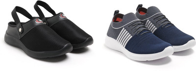 Face Stylish Sports Shoes for Men – Ideal for Running, Gym & Training Sneakers For Men(Navy, Grey, White, Black , 9)