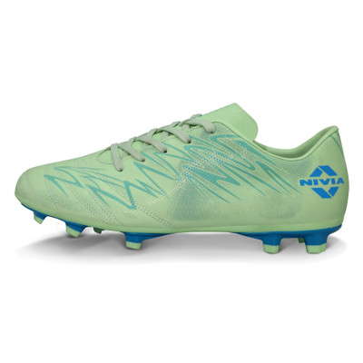 NIVIA Encounter 11 Stud Football Shoes For Men(Olive , 9)