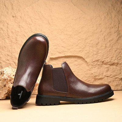 LUSONUDDA Boots for men Boots For Men(Brown , 8)