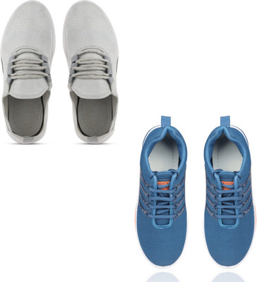 house of common Walking Shoes For Men(Grey, Blue , 6)