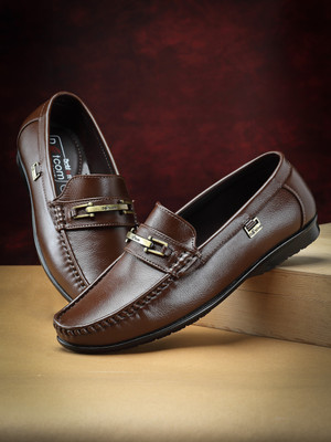 action DRIVE 102 Trendy Comfortable Stylish Casual Slip On Loafers Loafers For Men(Brown , 7)