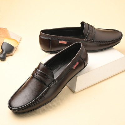 PROVOGUE Loafers For Men(Brown , 8)