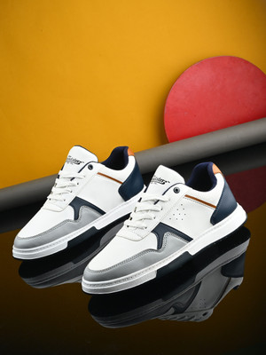 Roadster Everyday Edge Trendy Fashion Double Tone Sneakers For Men(White , 8)