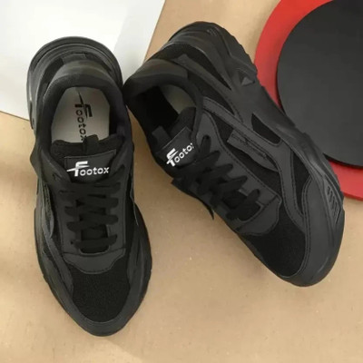 Footox Casual Shoes Sneakers For Women(Black , 5)