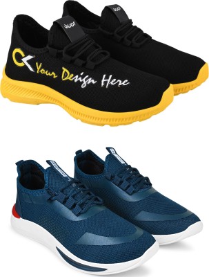 Free Kicks Combo Of 2 Shoes FK-408 & FK-436 Sneakers For Men(Black, Blue)