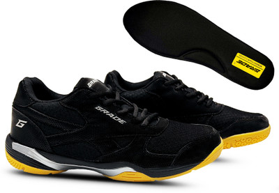 Grade FLEX Squash Shoes For Men(Black , 8)
