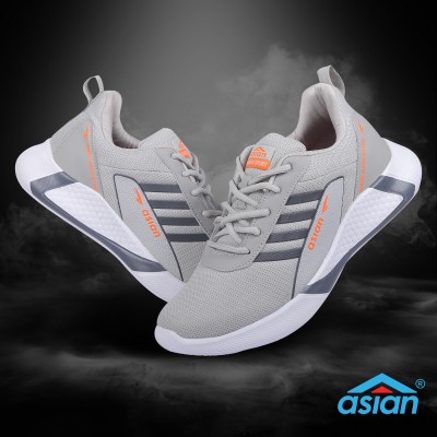 asian Bouncer-01 White Sports,Casual,Walking,Gym,Stylish For Men(Grey , 6)