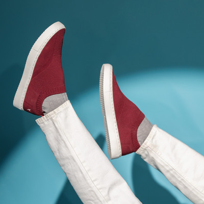 yoho FreeStep Slip on Casual Shoes for Mens|Stretchable and Comfortable|Daily Wear Slip On Sneakers For Men(Maroon , 6)