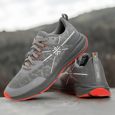 Cult Flomo Running Shoes, Engineered Mesh Upper, Breathable, Flexible Running Shoes For Men(Grey , 10)