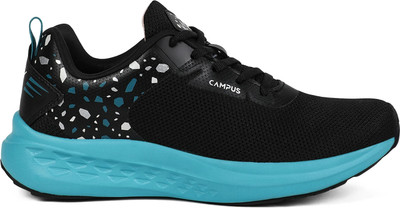 CAMPUS EXOTIC Women's Sports Shoes | Cushioned Memory Foam Insole | Mesh Upper |Lace-Up Training & Gym Shoes For Women(Black , 4)