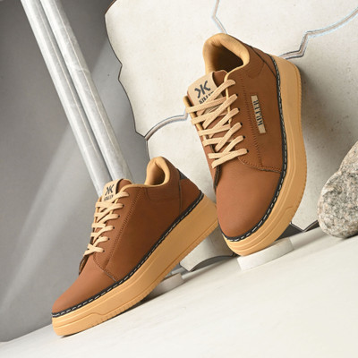 KILLER Men's Beige Casual Sneakers with Comfortable Sole & Stylish Design Sneakers For Men(Beige , 10)