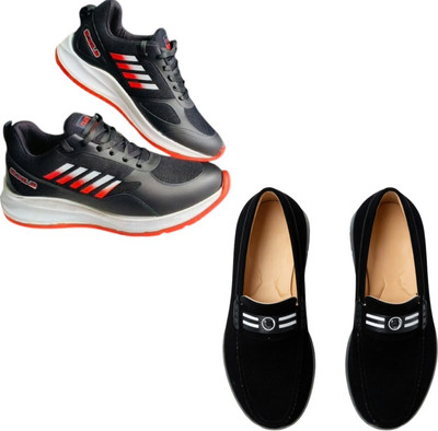 Plama Stylish Casual Shoes for Men – Perfect for Daily Wear Casuals For Men(Black, Grey , 7)
