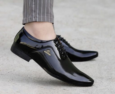STIFRON lace up for men Party Wear For Men(Black , 7)