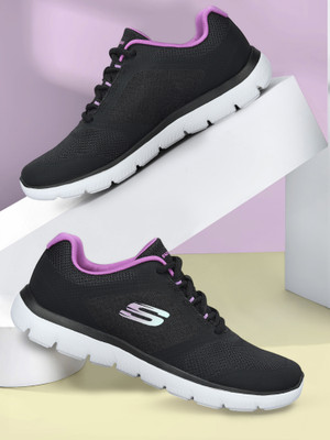 Skechers SUMMITS Sneakers For Women(Black , 4)