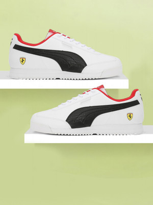 PUMA Scuderia Ferrari Roma Via Sneakers For Men(White , 9)