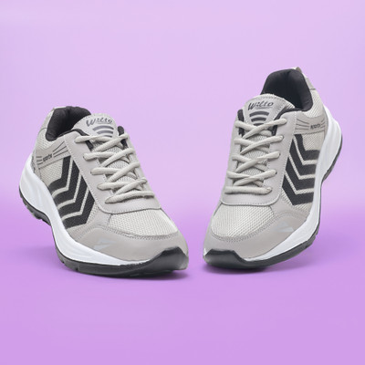 asian Wonder-14 Men’s Sports Shoes | Stylish Breathable, Lightweight Sneakers for Boys Training & Gym Shoes For Men(Grey, Black , 10)