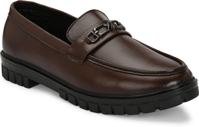 KASTAVA Premium Stylish Comfortable Loafers For Men(Brown , 6)