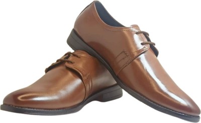 KOXA 145 Brown 6 – Genuine Leather Formal Shoes, Derby For Men(Brown)