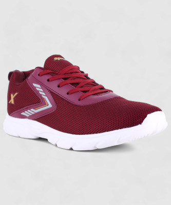 Sparx SM 694 Running Shoes For Men(Maroon, Gold , 6)