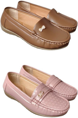 K-NINE Trendy Ethnic Loafer Jutti for Women | Casual Wear-wood rose 1001_wood rose 909 Casuals For Women(Brown, Pink , 8)