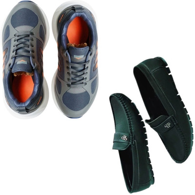 Plama Stylish Casual Shoes for Men – Perfect for Daily Wear Casuals For Men(Navy, Green , 7)