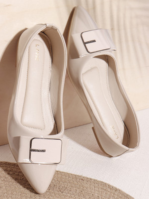 LAVIE Embellished Party Wear Women Slip-On Ballerina Bellies For Women(Off White , 6)