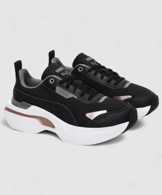 PUMA Kosmo Rider Metallic Wns Sneakers For Women(Black , 3)