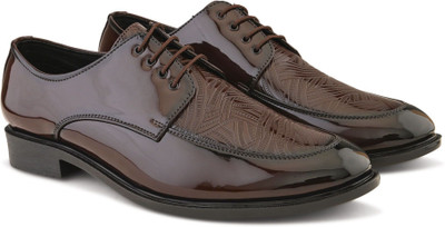 INVICTUS INVICTUS Men Textured Formal Derbys For Men(Brown , 9)