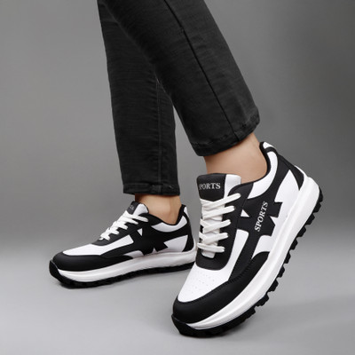 DUMPPY Running Shoes For Men(Black , 8)