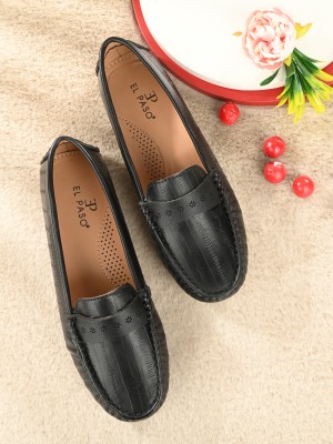 El Paso RB27504 Lightweight Comfort Summer Trendy Premium Stylish Loafers For Women(Black)