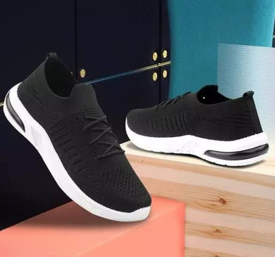 COOPERWINGS Casual women sports shoes stylish footwear for women comfy gym shoes for Running Shoes For Women(Black , 6)