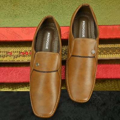 PROVOGUE Slip On For Men(Tan , 7)