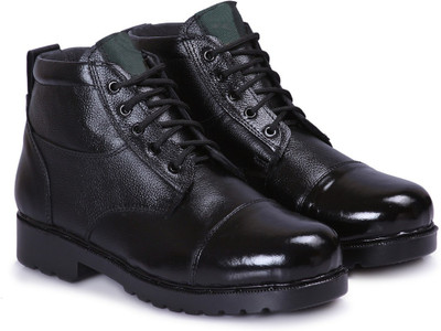 KHILADI SHOES DMS Police NCC Army Military Tsf D.B. Boots Boots For Men (Black) Boots For Men(Black , 6)