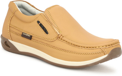 MILE MAN Tan Pure Leather Lifestyle Casuals for Men 07 (UK/INDIA) Loafers For Men(Tan , 7)
