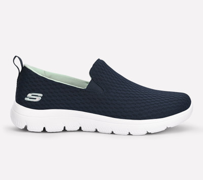 Skechers SUMMITS Slip On Sneakers For Women(Navy , 3)