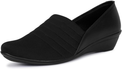 FASHIMO Formal Shoes for Women's And Girls Slip On For Women(Black , 8)