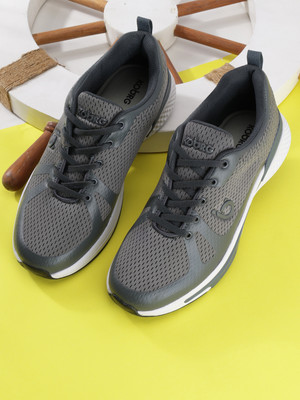 Koburg AirStep Sports Shoes | Comfortable TPR & EVA Sole | Stylish Lace-Up Sport KG-113 Running Shoes For Men(Grey , 9)