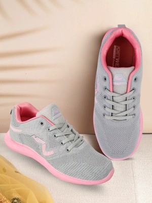 LANCER ANGEL-1LGR-PNK Running Shoes For Women(Grey)