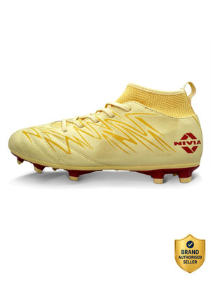 NIVIA Encounter Pro 11 Football Stud Football Shoes For Men(Beige , 3)
