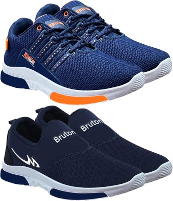 BRUTON 2 Combo Sneaker Shoes Sneakers For Men(Blue, Orange)