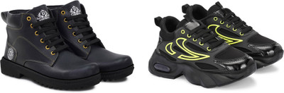 DARTKICK Versatile Casual Shoes for Men – Smart, Sleek & Comfortable Casuals For Men(Green, Black , 9)